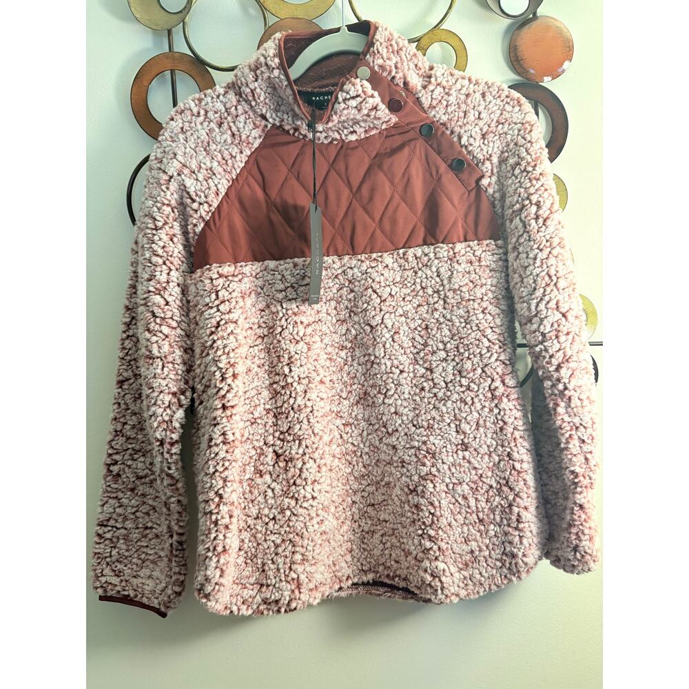 Rachael Brand small with button shapes pull over Sherpa